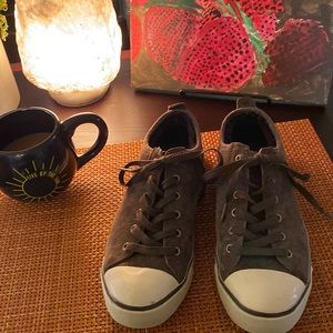 Ugg Seude Sherpa lined Sneakers in Chocolate Brown